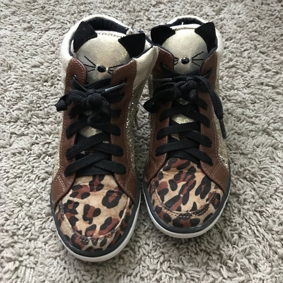 girls leopard sneakers